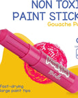 Tempera Paint Sticks (30 Large Paint Sticks) - Paint Sticks for Kids Washable - Safe Arts and Craft Paint Sticks for Toddler or Child Use - for Wood Paint, Glass Paint, Rock Paint, or Poster Paint