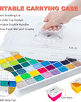 Gouache Paint Set, 56 Colors X 30G Unique Jelly Cup Design in a Carrying Case Perfect for Artists, Gouache Opaque Art Supplies for Professionals, and More