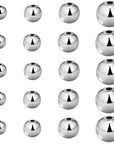 200 Pcs Mix 14K Gold Plated Beads Smooth Little round Spacer Beads Brass Long-Lasting Tarnish Resistant Seamless Loose Beads for DIY Bracelet Jewelry Making (3/4/5/6Mm-Gold)