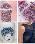 2200Pcs Flatback Pearls for Crafts,Assorted Sizes Half round Pearl Beads Rhinestones for Nails,Pearl Flatback Resin Cabochons Beads for DIY Crafts Decoration (Black AB)