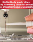 Sewing Machine Maintenance Kit - Tool Set with Needle Inserter, Angled Lint Brush, Set of 3 Screwdrivers, Needle Threader - Universal Compatibility & Storage Pouch Included, 7Pc