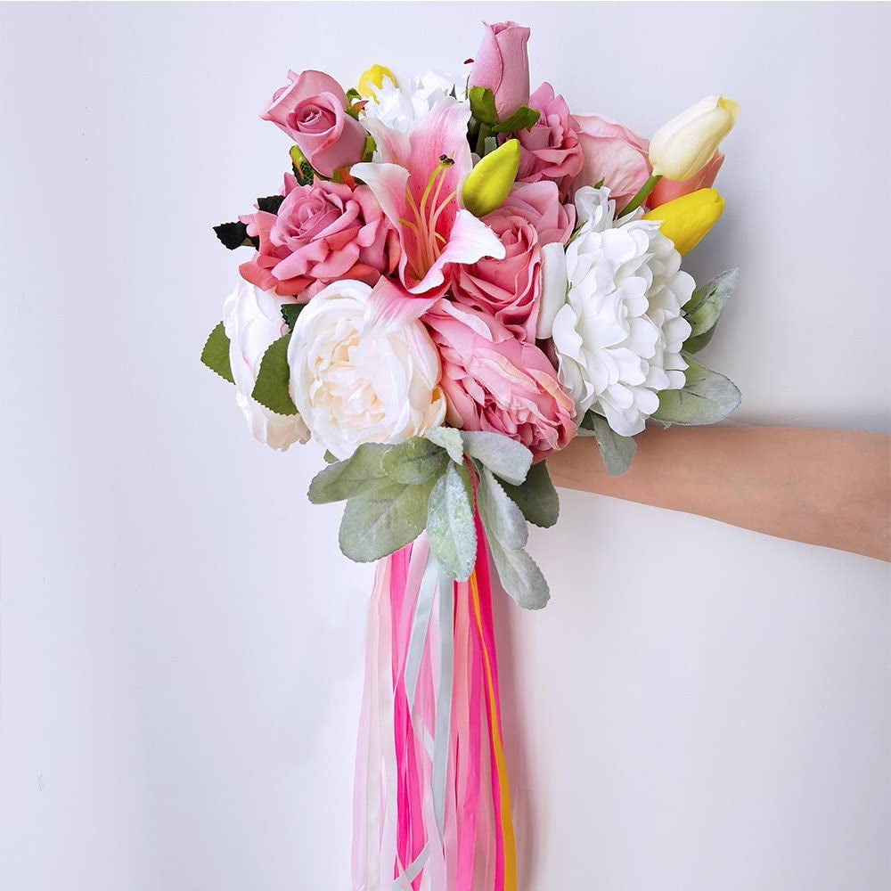 16 Colors 400 Yard Fabric Ribbon Silk Satin Roll Satin Ribbon Rolls in 2/5" Wide, 25 Yard/Roll,16 Rolls,Satin Ribbon Fabric Ribbon Embellish Ribbon Ribbon for Bows Crafts Gifts Party Wedding