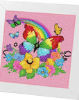 Butterfly Diamond Art Kits for Kids-Butterfly Diamond Art Painting Kits for Kids with Frame,Butterfly Diamond Art for Kids with Beautiful Package for Gift (6X6 Inch)
