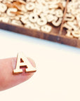 592 Pieces 1/2 Inch Mini Wooden Alphabet Letters and Unfinished Wood Numbers with Rustic Storage Tray for Scrapbooking DIY Crafts Homemade Gifts