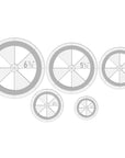 5 Pcs Circle Ruler Quilting Template Set Circle Templates for Quilting Circle Rulers Quilt Arc Circle Cutter Ruler, 5 Sizes (Stylish)