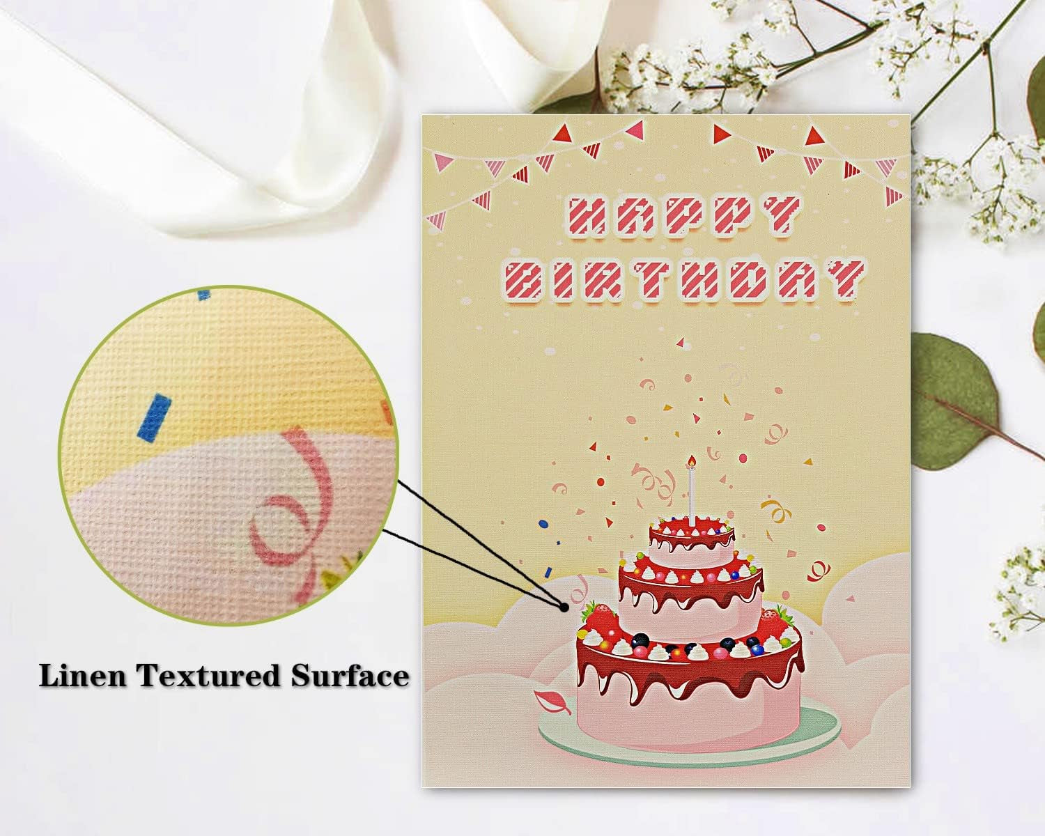 Linen Textured Cardstock White 100 Sheets 80 Lb Cover, 8.5 X 11 Inches for Printers, Invitation, Arts and Craft, Scrapbook, DIY Projects