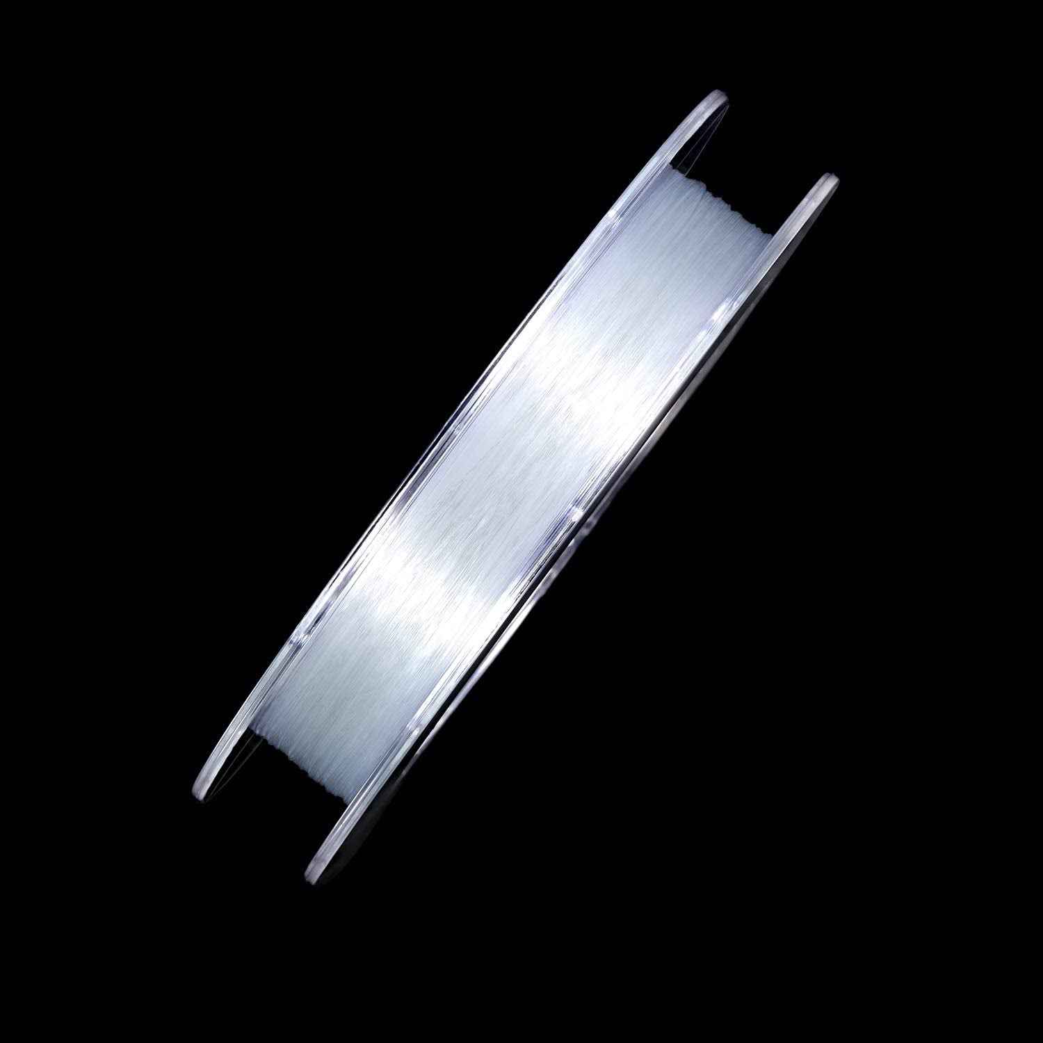 200 M Clear Nylon Invisible Thread String for Hanging Christmas Ornaments, Bracelet Making, Sew Hobby, Clear Beading Thread with Bead Needle (0.25Mm)