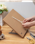 104 Pcs 12X16 Inch Macrame Board and Metal Adjustable Holder with T Pins Clips Macrame Supplies Double Sided Grids Macrame Project Board Macrame Tools for Braiding Cording Bracelet Creating