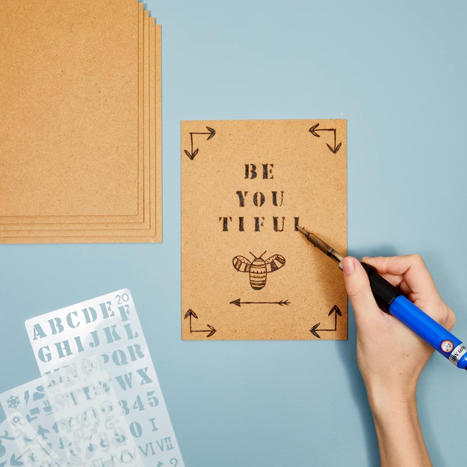 30 Sheets Thin MDF Wood Boards for Crafts, 2Mm Medium Density Fiberboard (6 X 8 In, Brown)