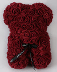 Valentine's Day Gift Rose Bear Eternal Flower Rose Teddy Bear PE Foam Bear 25cm Valentines Day