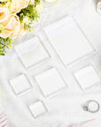 6 Pcs Acrylic Blocks Wedding Flat Lay Props Acrylic Styling Block Photography Clear Stamp Display Block Set Props Wedding for Scrapbooking Crafts(Square, Round)