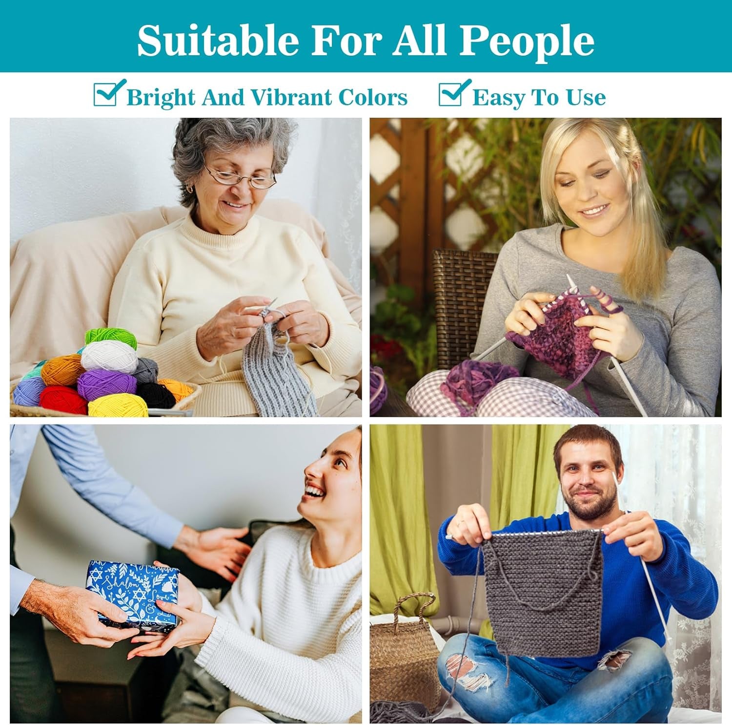 15X20G Acrylic Yarn for Crocheting - Soft Knitting Yarn for Crafts Multicolor Yarn Skeins for Crocheting DIY Yarn Bulk for Handicraft Knitting Yarn Scarves Gift for Beginners Adults