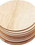 10 Pack 8 Inch Unfinished Natural Wood round Circle for DIY Crafts,Pyrography,Painting,Engraving,Home Decoration