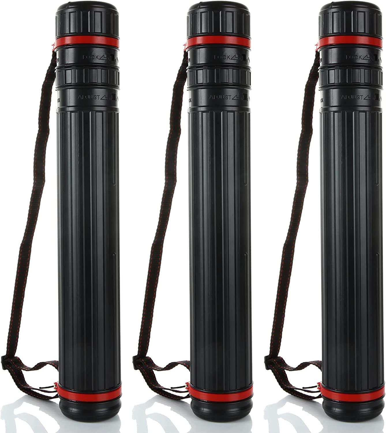 3PCS Poster Tube, Small Poster Tube with Strap, Art &amp; Poster Storage Transport Tubes, Carry Document, Blueprint, Drawing and Artwork, round Poster Holder Tube Cases Expand from 17.5 to 28 Inch