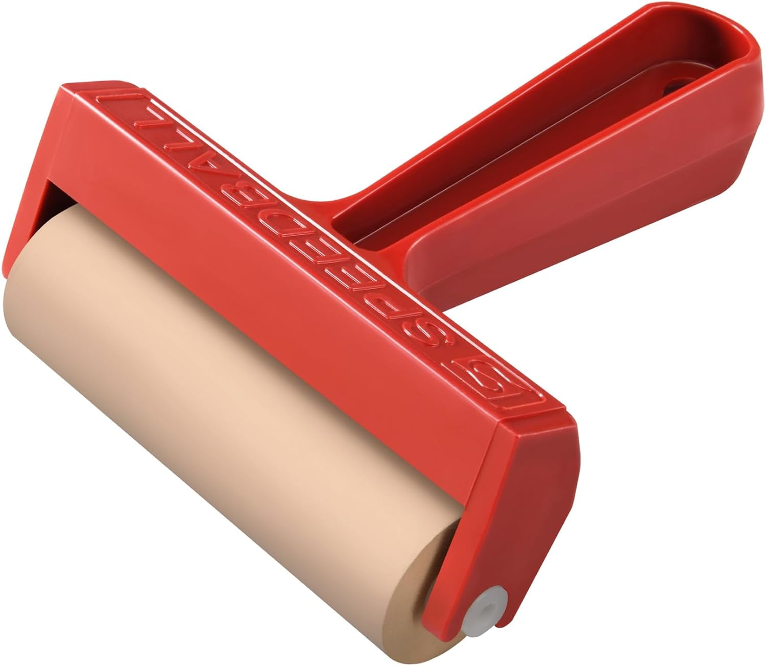 Pop-In Soft Rubber Brayer, 4" – Roller Tool for Crafting and Block Printing, Vinyl, Comfort Grip Handle