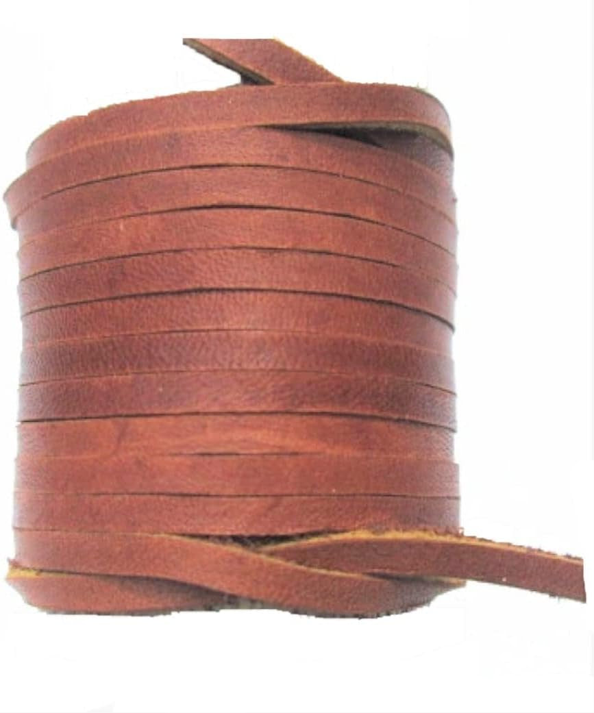 Lace Lacing Leather Topgrain Latigo Medium Saddle Brown 12 Feet 2 Pieces