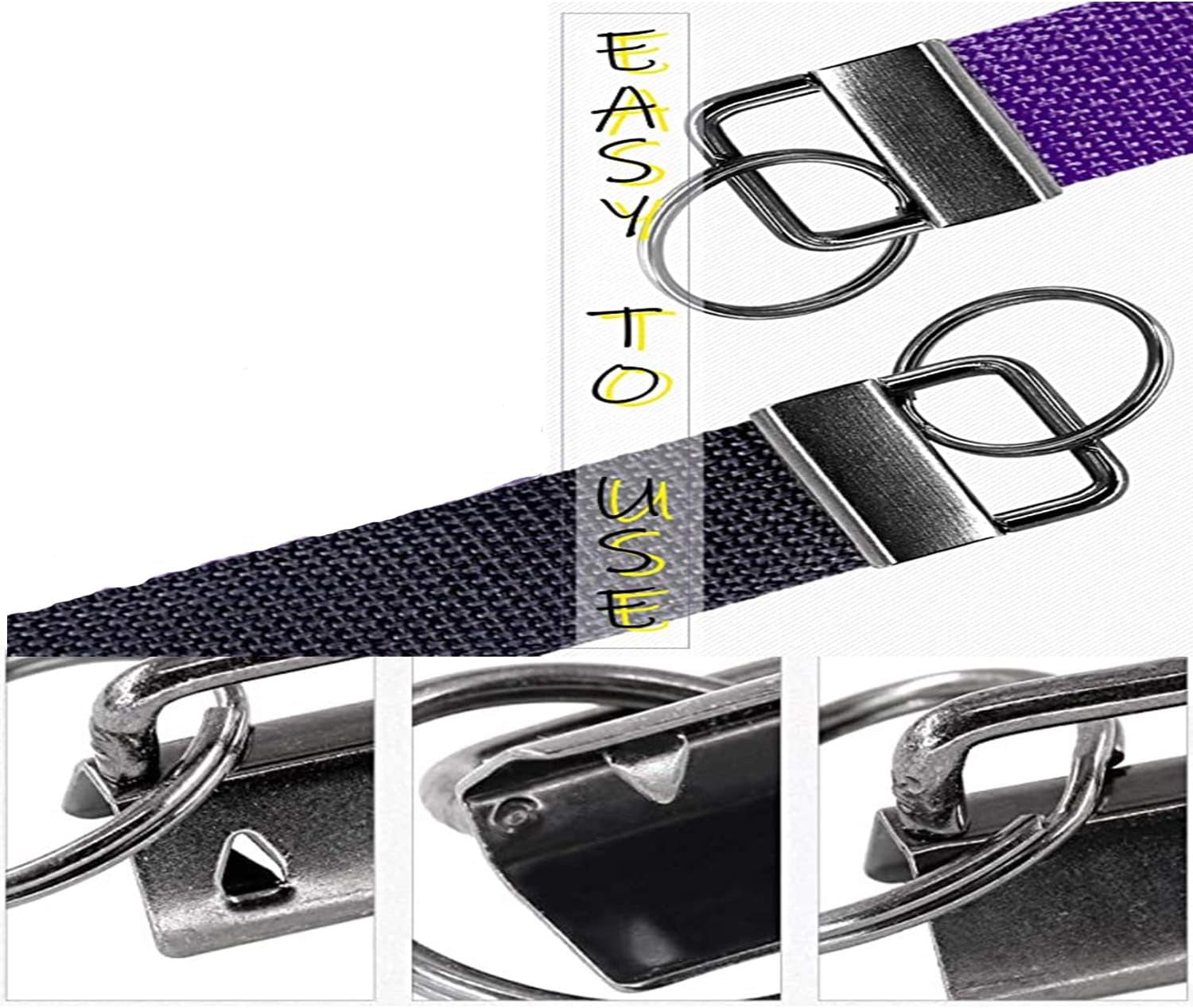 1 Inch Key Chain Fob Wristlet Hardware with Key Ring for Wristlet Keychain, Key Lanyard, Key Chain Making Hardware