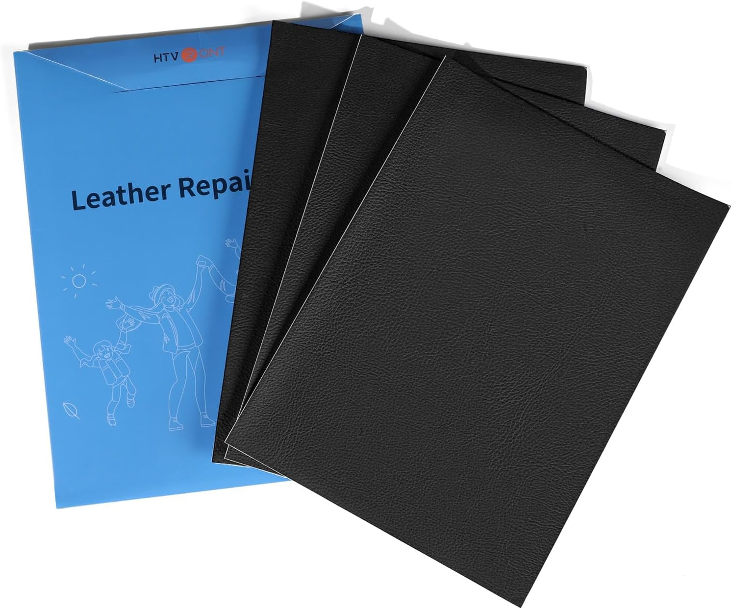 Self Adhesive Leather Repair Patch 3 Pcs, 8 X 11 Inch Black Leather Repair Patch, Leather Repair Tape for Furniture, Couch, Car Seat, Office Chair