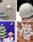 2200Pcs Flatback Pearls for Crafts,Assorted Sizes Half round Pearl Beads Rhinestones for Nails,Pearl Flatback Resin Cabochons Beads for DIY Crafts Decoration (Black AB)