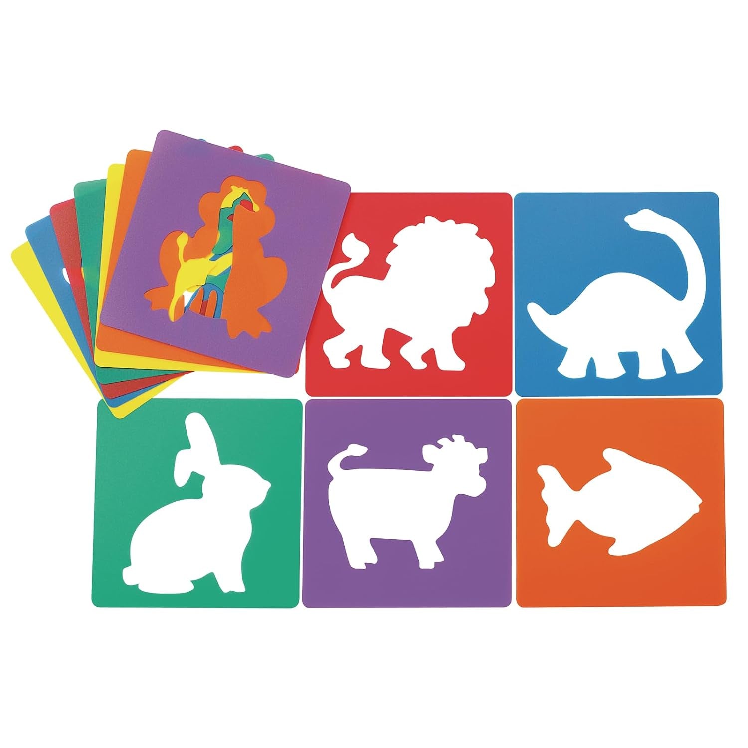 - EANST Animal Shape Stencils Set of 12 8" Plastic Stencils for Kids Arts and Crafts Material