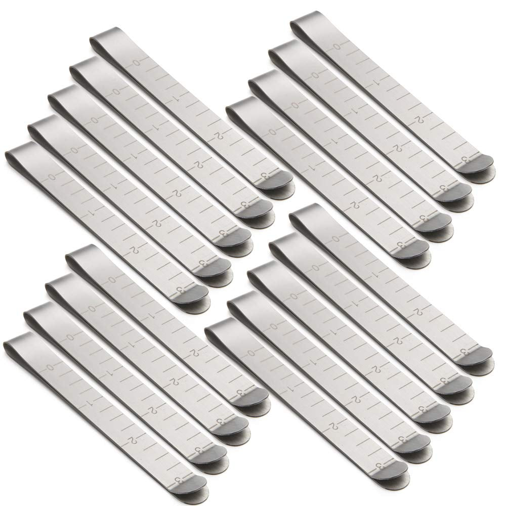 Sewing Clips Set of 20 Stainless Steel Hemming Clips 3 Inches Measurement Ruler