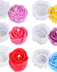 Flower Molds for Candle Making, Flower Candle Making Molds Including 6 PCS Flower Silicone Candle Mold, Silicone Molds for Soy Wax, Beeswax, Candle Making, Resin Craft
