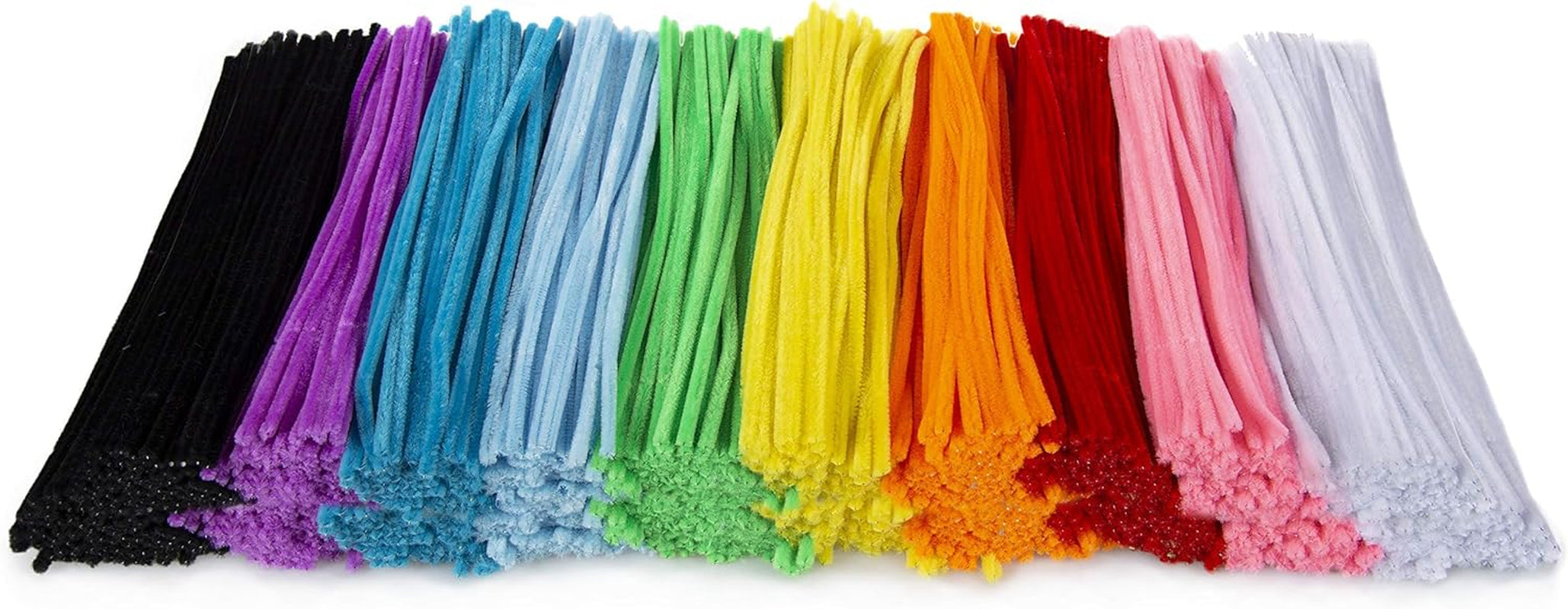 1,000 Pipe Cleaners in 10 Assorted Colors, Value Pack of Chenille Stems for DIY Arts and Craft Projects and Decorations - 6Mm X 12 Inches (1000)