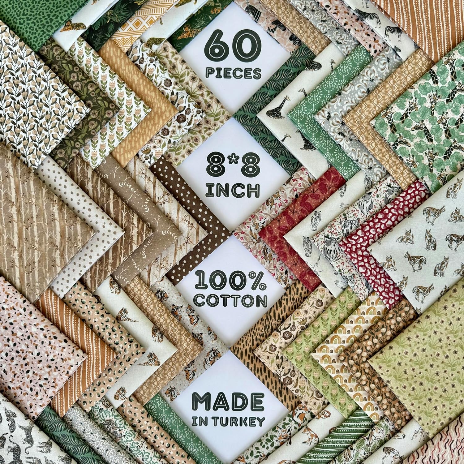 100% Cotton 50 PCS 8 X 8 Inches (20Cm X 20Cm) Softnes Cotton Fabric Bundle Squares for Quilting Sewing Fabric Squares for Craft Patchwork Fabric Set Turkish Quality (50 Solid Color Fabric Set)