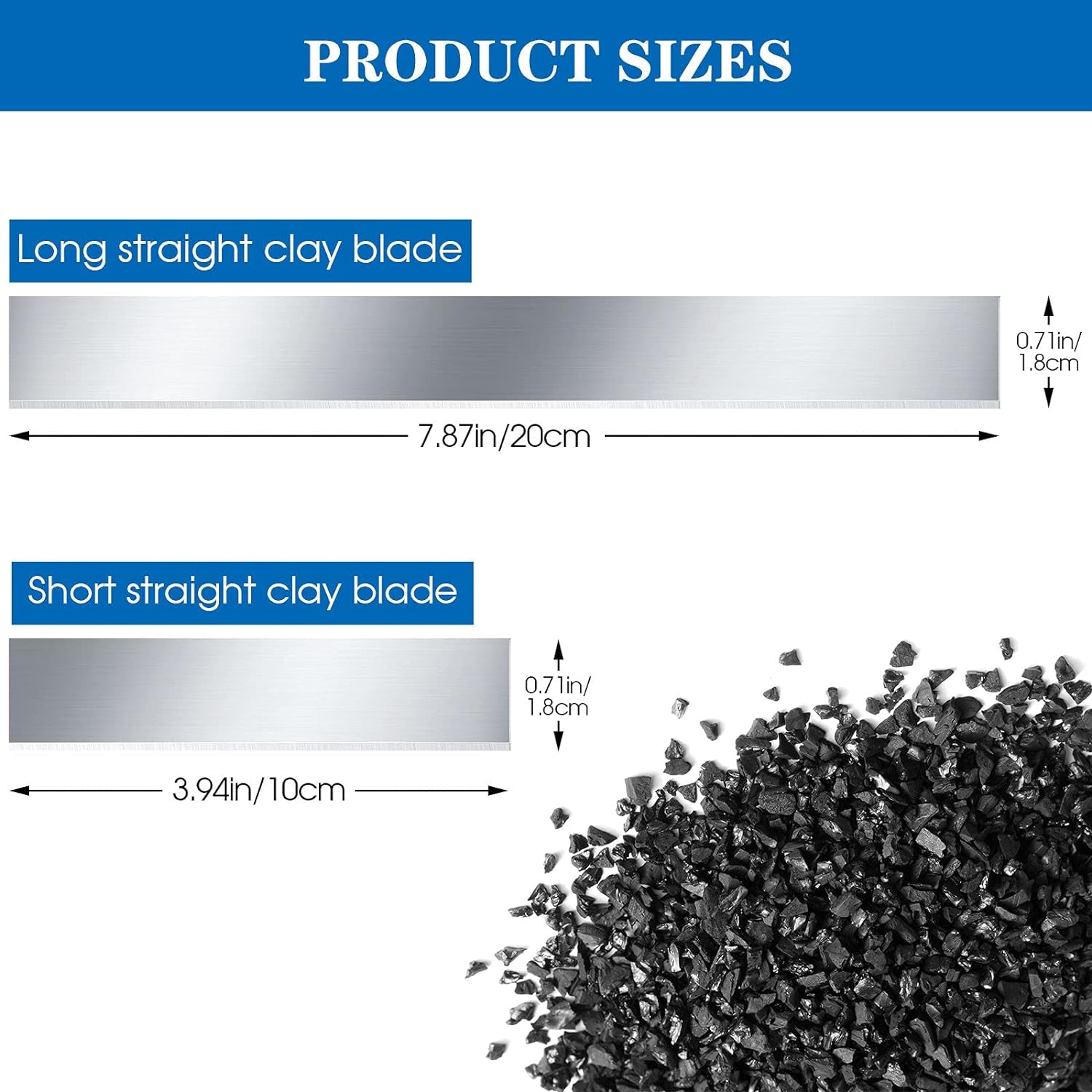 Flexible Polymer Clay Cutters 8 Inch 4 Inch Carbon Steel Blade Polymer Clay Cutting Slicing Tools for Clay DIY Shaping Modelling Sculpturing Supplies(12 Pieces)