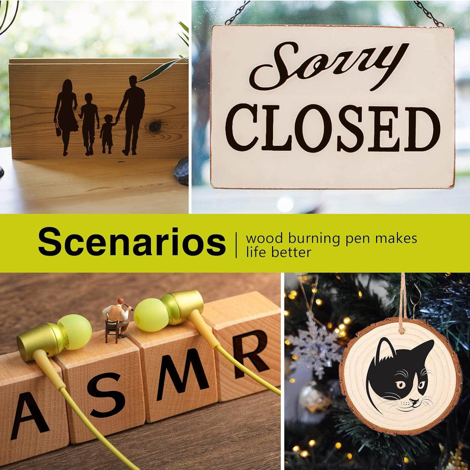 Scorch Pen Markers for Wood,Wood Burning Pen Set with 3PCS Scorch Pen Marker Equipped with 3PCS Replacement Nib for DIY Wood Painting,Suitable for Artists and Beginners in DIY Wood Projects