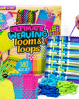 Craft Loops Refill, Includes 3.5 Oz of Weaving Loom Loops in 7 Vibrant Colors, Stretchy Loops for Weaving Potholders, Keychains, Headbands & More, Finger Weaving Activity for Kids Ages 6+