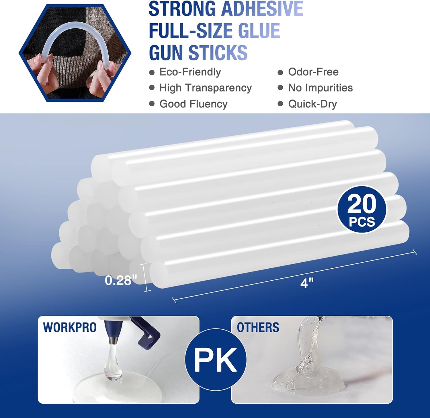 Mini Hot Glue Gun Kit, 20Pcs Hot Glue Sticks Included, Lightweight Hot Melt Glue Gun for Decoration, Craft, School Art, DIY, Home Repairs