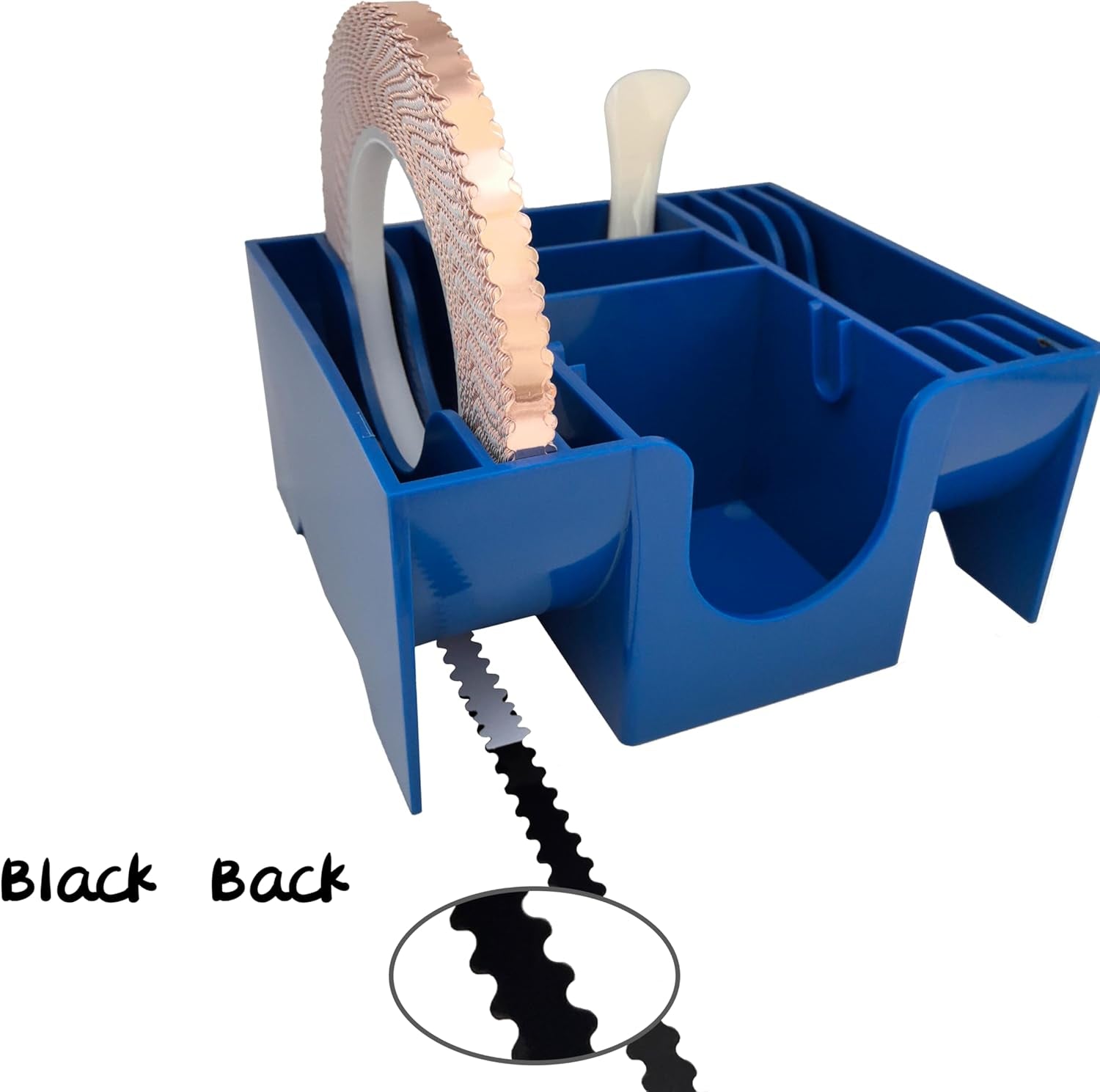 Double Edged Scalloped Copper Foil Tape for Stained Glass, DIY Handicrafts, Crafting (Small Scalloped)