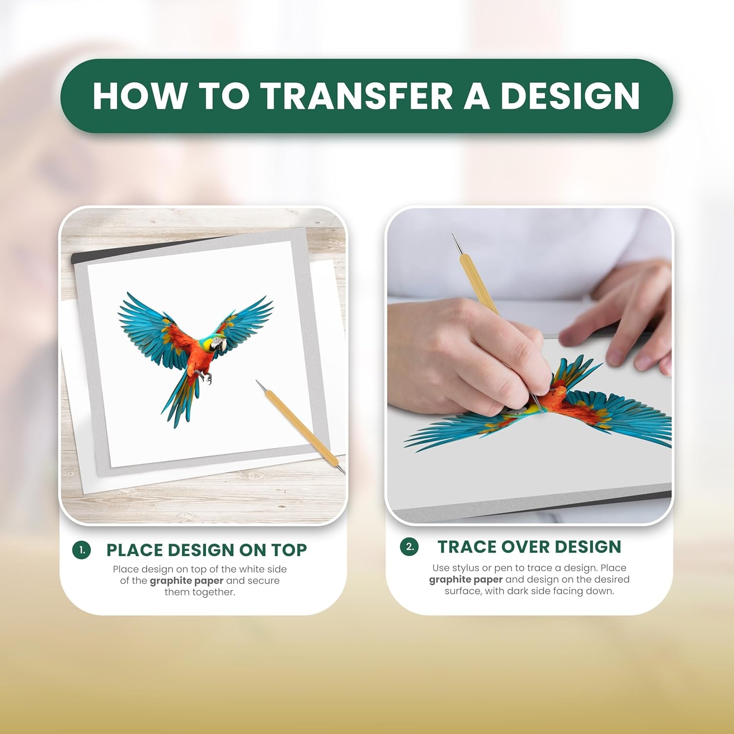 Graphite Transfer Paper Roll, Wax-Free, 17&quot; X 15Ft Transfer Paper Roll, Graphite Paper, Precise Carbon Paper Ideal as Tracing Paper for Drawing