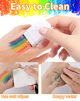 TOCADIS Rainbow Face Paint - Gay Pride Flag Rainbow Makeup Stick for Pride Parade, Pride Temporary Tattoos for Pride Month Celebrations, Party and Festival Makeup (2 Pack)