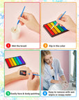 Pride Face Paint Kit - 6 Color Rainbow Face Body Paint with Pride Makeup Stick, Stencil Stickers, and Pride Bracelet - Perfect for Gay Pride Parade, Pride Month Celebrations and Party
