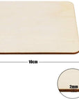 40Pcs Unfinished Laser Engraving Carving Blank Wood Pieces for Painting, Coasters, DIY Arts Craft Project, Staining and Decorations