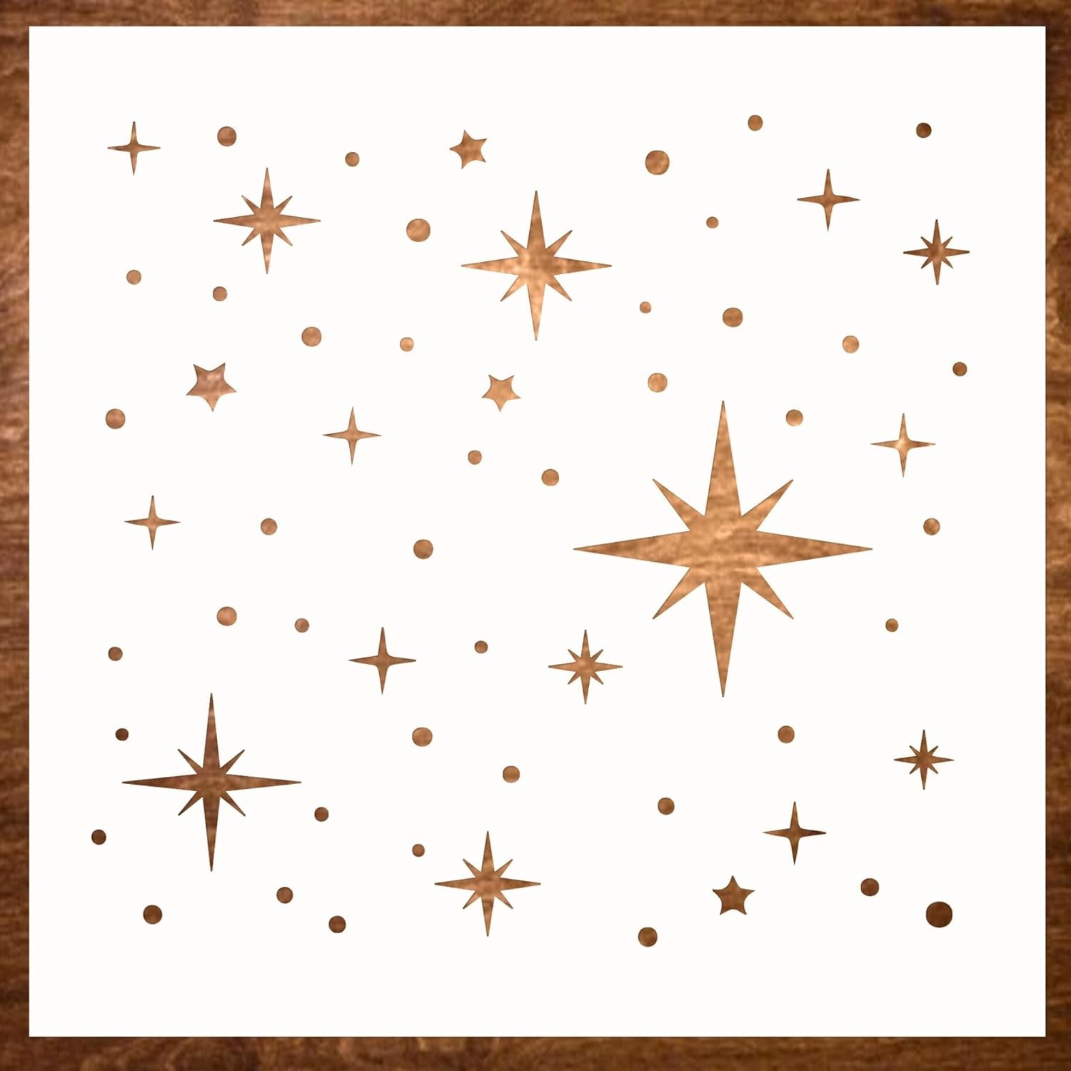 Large Star Stencil for Painting (12X16 Inch) - Twinkle Star Wall Stencil for Painting Large Pattern on Wood, Canvas, Tile, Fabric and Furniture – Reusable and Easy to Use Paint Stencils for Home Décor