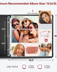 4X4 Photo Album Sleeves - Fits 12X12 3 Ring Album Binder (25 Pack), 12 X 12 Scrapbooking Pages with 9 Square Pockets, Picture Page Refill Hold 450 4 X 4 Prints, Archival Quality