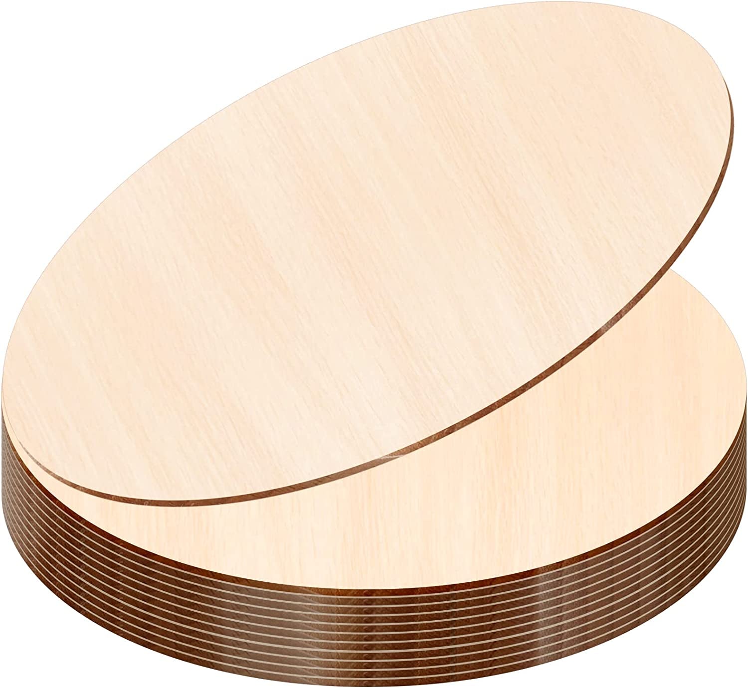 12PACK Wood Rounds for Crafts, 12 Inch Unfinished Wood Circles Discs for Door Hanger Sign Blank, Particle Board for Wreath Boards Crafts Painting and Christmas Halloween Decoration