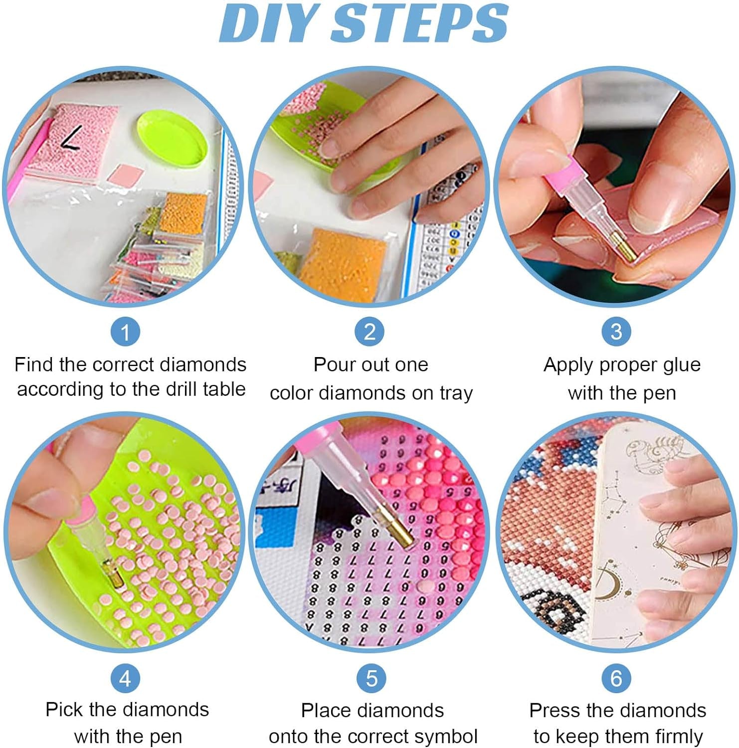 Diamond Painting Kits,Diamond Art Kit for Adults Full round Drill,Paint with Diamond for Gift,Wall Decor