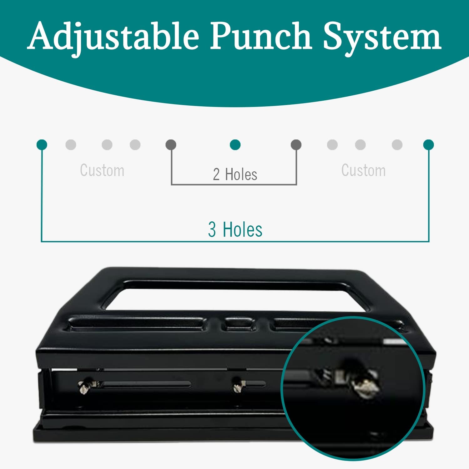 Heavy Duty 3 Hole Punch Heavy Duty Adjustable 3 Hole Punch 30 Sheet Capacity Hole Puncher Black Metal Hole Puncher 3 Ring