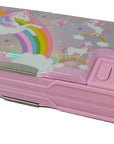 Unicorn Multifunction Pencil Case,Pencil Box for Girls. 2 Compartments Unique Stationery Set W/Z Pop Out Calculator and Pencil Sharpener. Best Back to School Gift Set for Kids, Girls & Teen.