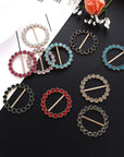 10PCS Metal Tshirt Clips and Rings Scarf Ring Clip Shirt Clip T-Shirt Tie Ring Clips Clothing Ring Wrap Holders Scarves Clasp Clothes Corner Knotted Button for Women (Colorful)