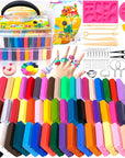 Polymer Clay, 50 Colors Modeling Clay for Kids, Non-Sticky Oven Bake Clay with Sculpting Tools and Accessories, DIY Starter Kits, Christmas Gift for Children and Artists
