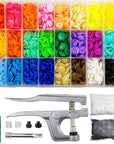 Plastic Snaps with Snap Pliers, 460 Sets 24-Colors Snap Buttons for Sewing, Snap Fasteners Kit for Sewing, Clothing, Crafting