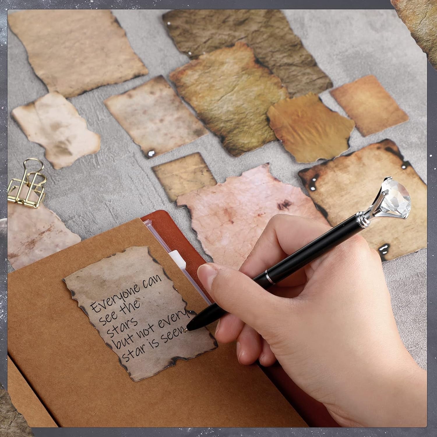 191 Pieces Vintage Astronomy Stickers for Journaling, Celestial Sticker Set, Planet Space Stickers, Astrology Stickers Galaxy Moon Phase Planner Stickers for DIY Scrapbook Journal Decal (Vintage)