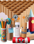 36 Pack Brown Cardboard Tubes for Crafts, DIY Craft Paper Roll for Diorama (1.6 X 4.7 In)