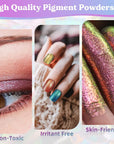 Chameleon Mica Powder, 10 * 5G Color Shifting Mica for Epoxy Resin/Tumbler, Saturated Chrome Pigment for Oil Painting,Slime,Nails