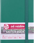 Talens Japan T9314-331M 452140 Art Creation Sketchbook, Drawing Notebook, 3.5 X 5.5 Inches (9 X 14 Cm), Forest Green